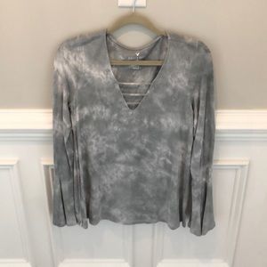 American Eagle soft&sexy long belle sleeve tye dye